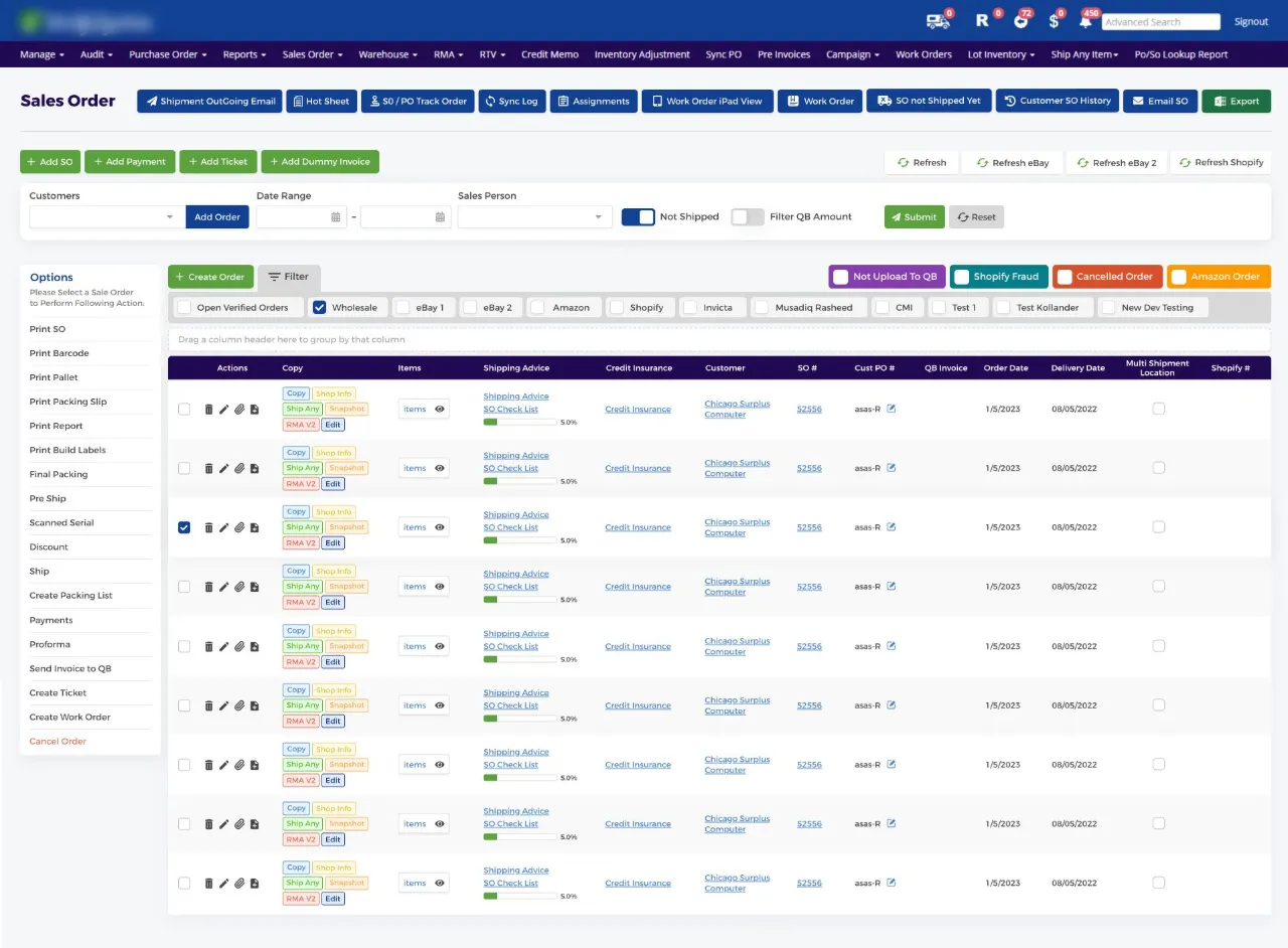 Verify system dashboard
