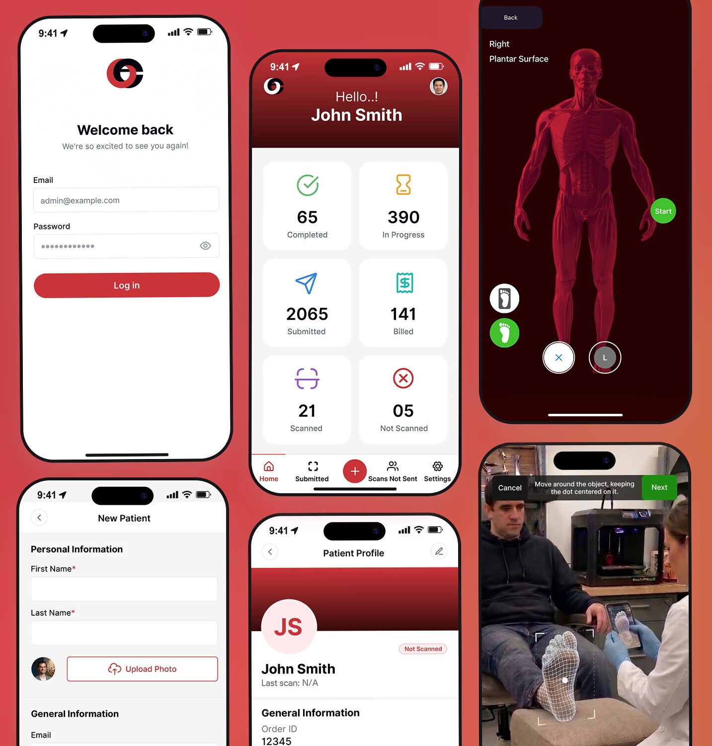 3D scanning app for orthotic and prosthetic care