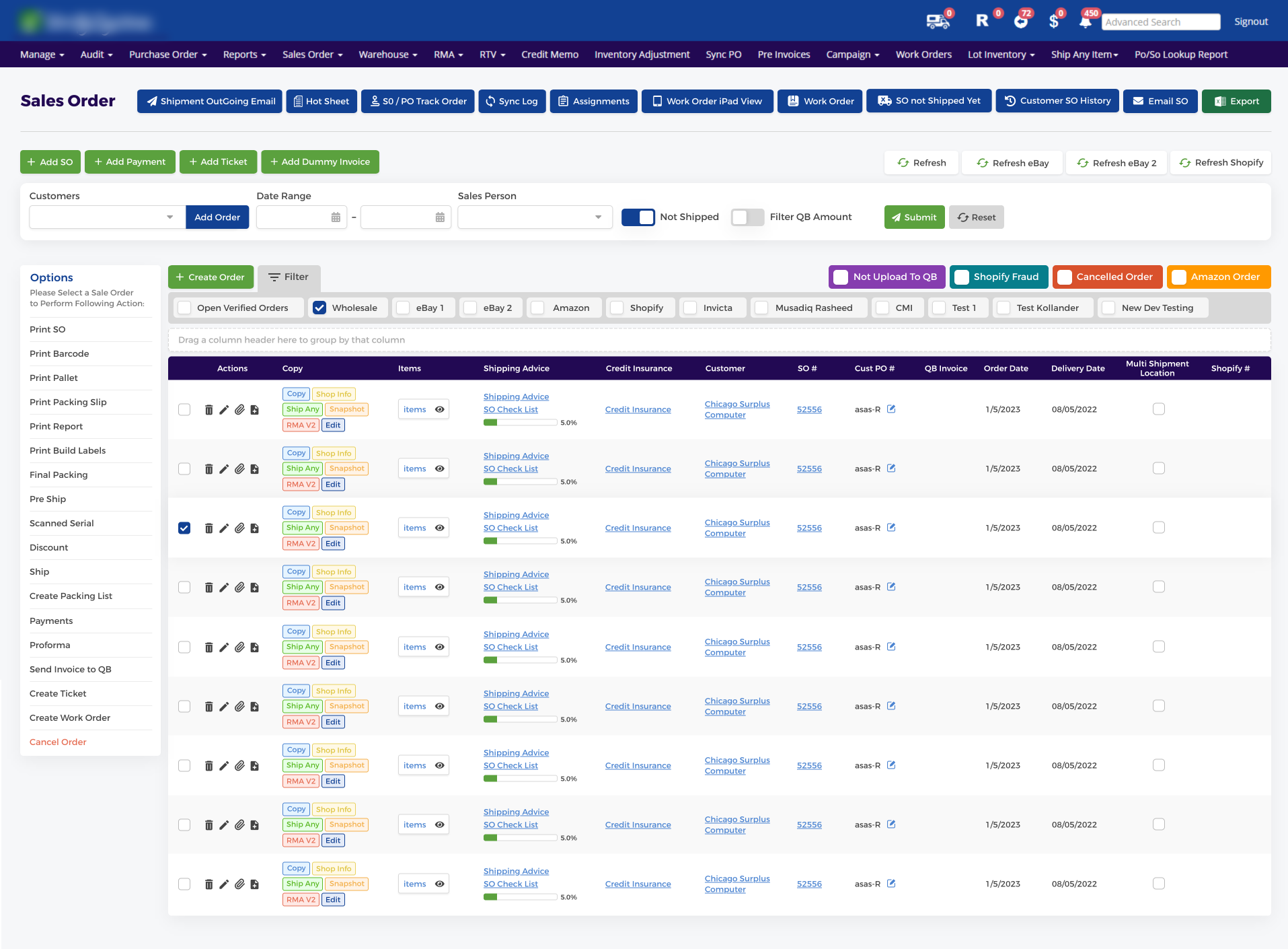 Verify system dashboard